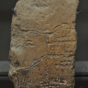 Cuneiform tablet with a map of the Zagros