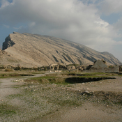 Bishapur, So-called Temple of Anahita with mountain