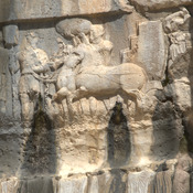 Bishapur Relief III: victories of Shapur I, Officials with a triumphal chariot