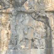 Bishapur Relief III: victories of Shapur I, Shapur, officials, Valerian, Philip