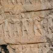 Bishapur Relief III: victories of Shapur I, Officials