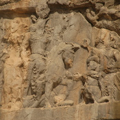 Bishapur Relief III: victories of Shapur I, Shapur, officials, Valerian, Philip