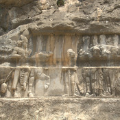 Bispahur Relief IV: Bahram II receiving Arabs