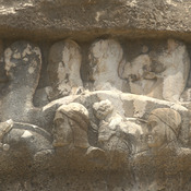 Bispahur Relief IV: Bahram II receiving Arabs, Arabs and dromedaries