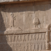 Naqš-e Rustam, Achaemenid tomb I (Darius II Nothus?), Upper register, King sacrificing