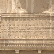 Naqš-e Rustam, Achaemenid tomb II (Artaxerxes I Makrocheir?), Upper register, Subjects