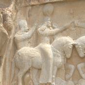 Naqš-e Rustam, Investiture Relief of Ardašir I, Ardašir and official