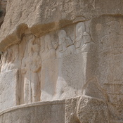 Naqš-e Rustam, First (audience) relief of Bahram II, Officials (and Elamite relief)