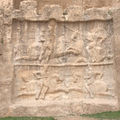 Naqš-e Rustam, Third (double equestrian) relief of Bahram II