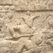 Naqš-e Rustam, Second (equestrian) relief of Bahram II, Bahram and his standard bearer