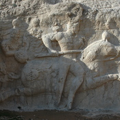 Naqš-e Rustam, Victory relief of Hormizd II, Hormizd and his standard bearer