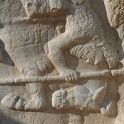 Naqš-e Rustam, Victory relief of Hormizd II, Defeated enemy