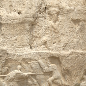 Naqš-e Rustam, Equestrian relief of Hormizd II and damaged relief if Shapur II