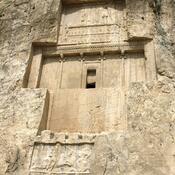 Naqš-e Rustam, Achaemenid tomb III (Darius I the Great) with double equestian relief of Bahram II