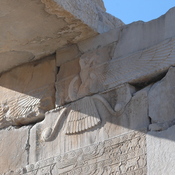 Persepolis, Hall of a Hundred Columns, Gate with relief of Faravahar