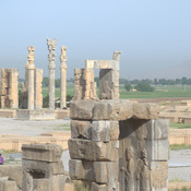 Persepolis, Hall of a Hundred Columns, Eastern gate with relief of soldiers