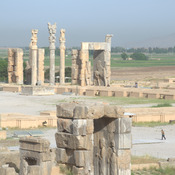 Persepolis, Hall of a Hundred Columns, Eastern gate with relief of soldiers