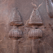 Persepolis, Apadana, Northstairs, Central relief, Incense burners