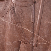 Persepolis, Apadana, Northstairs, Central relief, Akinakes