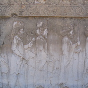 Persepolis, Apadana, Northstairs, Relief, Courtiers and soldiers