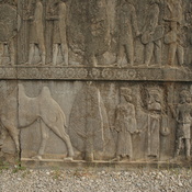 Persepolis, Apadana, Northstairs, Relief, Indians and a tree