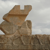 Persepolis, Apadana, Northstairs, Relief of a chariot
