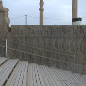 Persepolis, Apadana, Northstairs, Panorama of the relief (1)