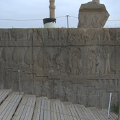 Persepolis, Apadana, Northstairs, Panorama of the relief (2), Armenians