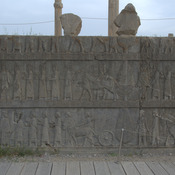 Persepolis, Apadana, Northstairs, Panorama of the relief (4), Lydians, Babylonians