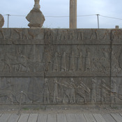 Persepolis, Apadana, Northstairs, Panorama of the relief (5), Cappadocians, Syrians