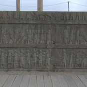 Persepolis, Apadana, Northstairs, Panorama of the relief (8), Greeks, Scythians, Arachosians, Gandarans