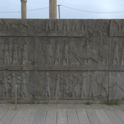 Persepolis, Apadana, Northstairs, Panorama of the relief (9), Arachosians, Gandarans