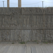 Persepolis, Apadana, Northstairs, Panorama of the relief (10), Arachosians, Gandarans, Indians, Sogdians