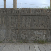 Persepolis, Apadana, Northstairs, Panorama of the relief (11), Indians, Sogdians