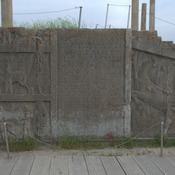 Persepolis, Apadana, Northstairs, Panorama of the relief (12), Inscription XPb
