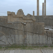 Persepolis, Apadana, Northstairs, Panorama of the relief (14), Carians