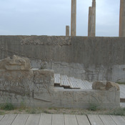 Persepolis, Apadana, Northstairs, Panorama of the relief (16), Nubians