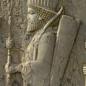 Persepolis, Palace of Darius (Taçara), Southern portico, Relief of a soldier