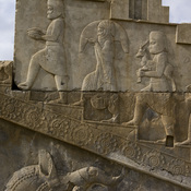 Persepolis, Palace of Darius (Taçara), Southern portico, Relief of servants