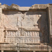 Persepolis, Tomb of Artaxerxes II Mnemon, Relief, Upper part