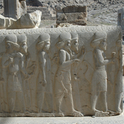 Persepolis, Council Hall (Tripylon), Northern stairs, Relief, Courtiers
