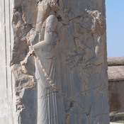 Persepolis, Council Hall (Tripylon), South gate, Relief of king