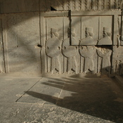 Persepolis, Council Hall (Tripylon), Northern stairs, Relief, Soldiers