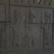 Persepolis, Council Hall (Tripylon), Northern stairs, Relief, Soldiers