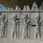 Persepolis, Council Hall (Tripylon), Northeastern corner, Relief, Soldiers