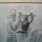 Persepolis, Apadana, East Stairs, Relief of an Armenian with a jug