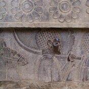 Persepolis, Apadana, East Stairs, Relief of a Nubian carrying a tusk