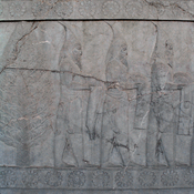Persepolis, Apadana, East Stairs, Relief of three Sacae