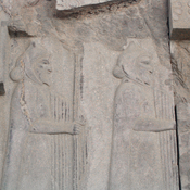 Persepolis, Apadana, East Stairs, Relief of two Thracians