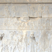 Persepolis, Apadana, East Stairs, Relief of the Elamites with a lioness, and Armenians with a horse